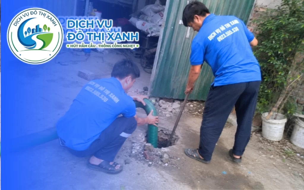 Hút hầm cầu Bến Lức, Đô Thị Xanh có xe túc trực 24/7
