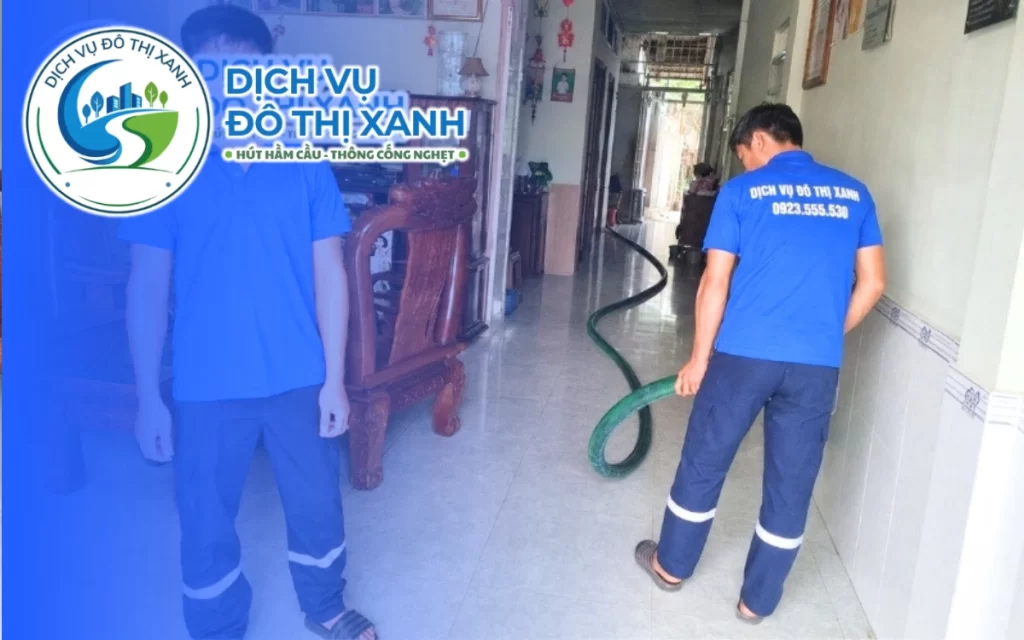 Hút hầm cầu Cái Nước, Đô Thị Xanh phục vụ nhanh sau 40 phút