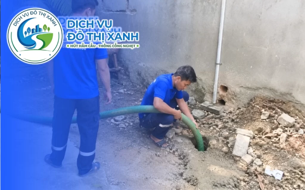 Hút hầm cầu Cần Đước, Đô Thị Xanh phục vụ đầy đủ 6 xã mới 24/7