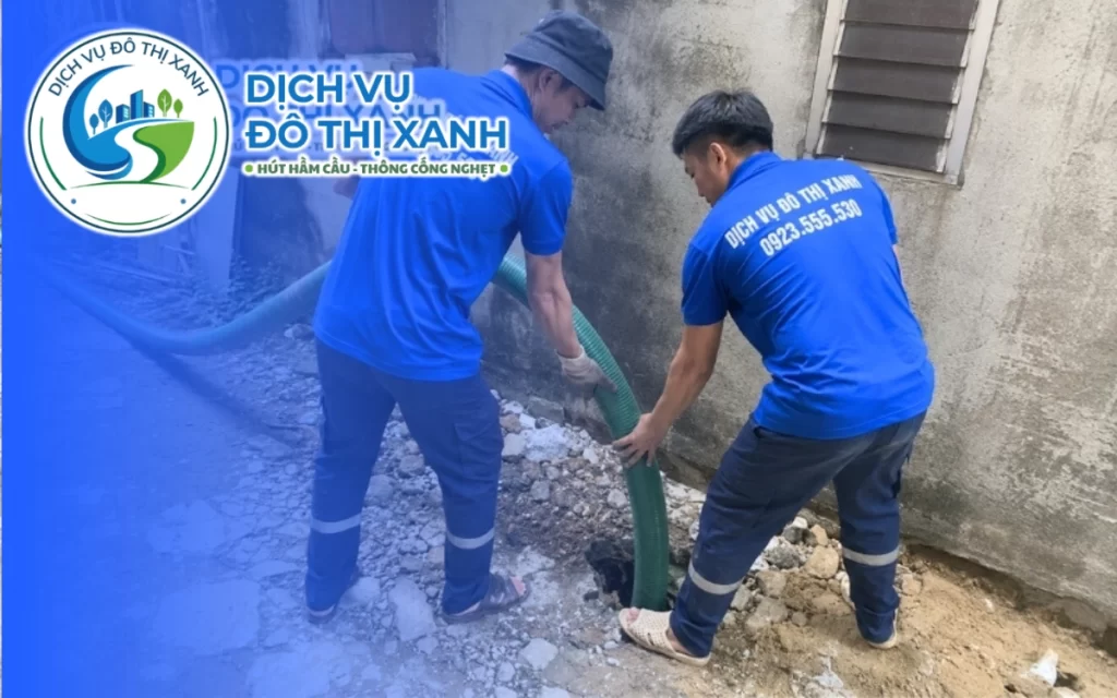 Hút hầm cầu Châu Thành Trà Vinh, Đô Thị Xanh có mặt trong khoảng 2 giờ