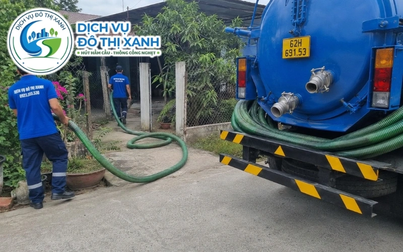 Xe hút hầm cầu Đô Thị Xanh phục vụ theo lịch định kỳ tại Thạnh Hóa