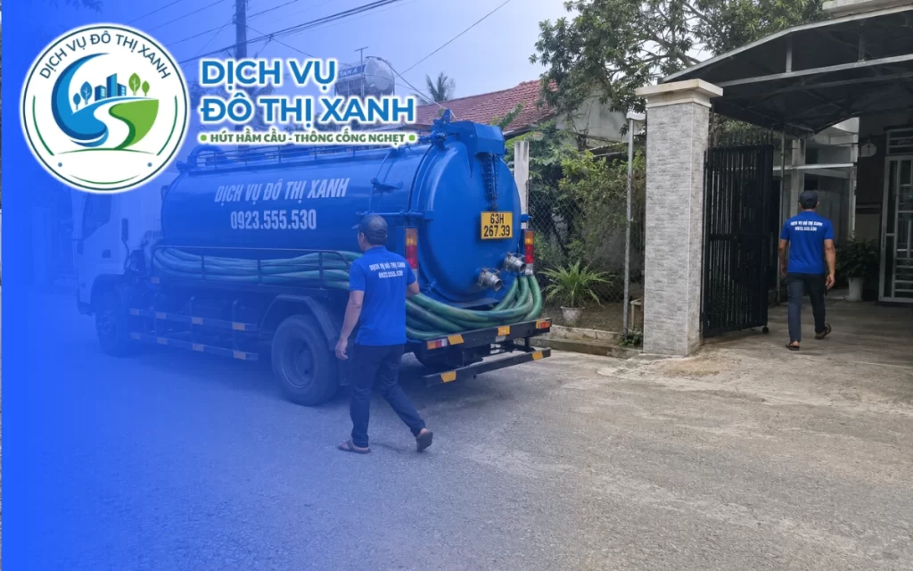 Hút hầm cầu Gò Công Tây, Đô Thị Xanh có tuyến phục vụ đủ 7 ngày trong tuần