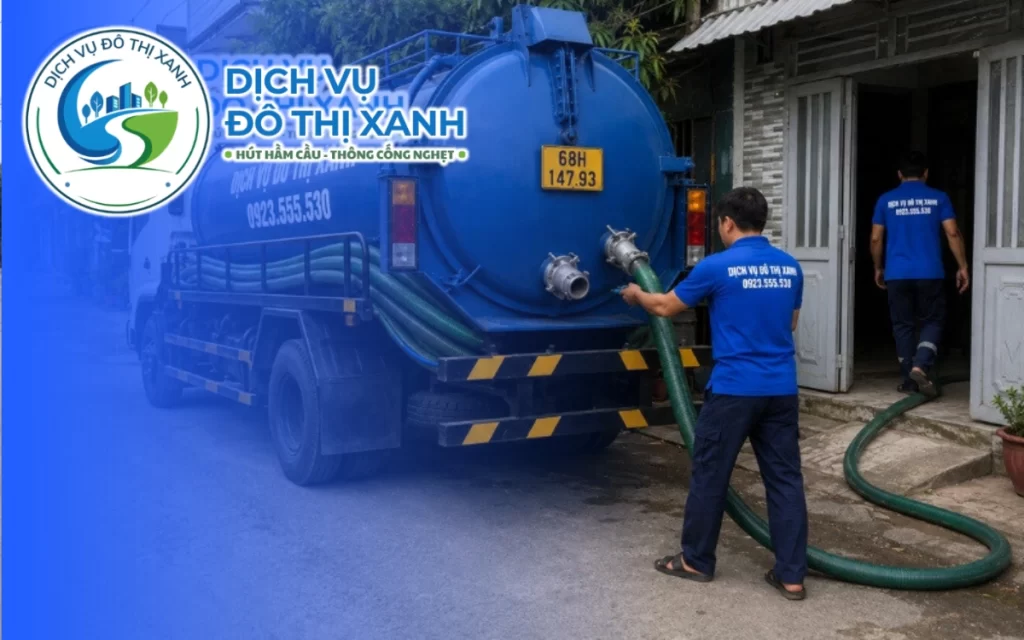 Hút hầm cầu Gò Quao, thợ Đô Thị Xanh phục vụ tận nhà 24/7