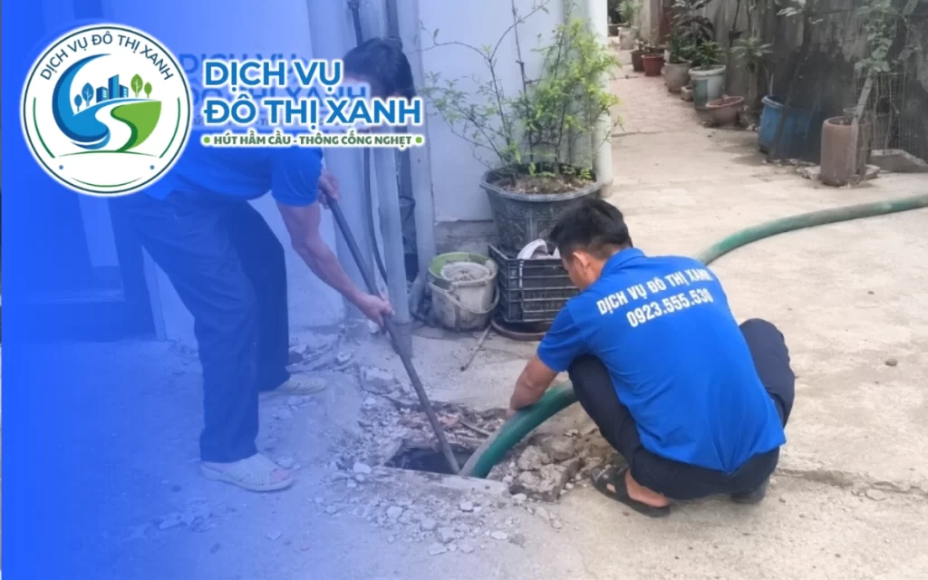 Hút hầm cầu Hòa Thành, Đô Thị Xanh có thợ hỗ trợ sau 30 phút
