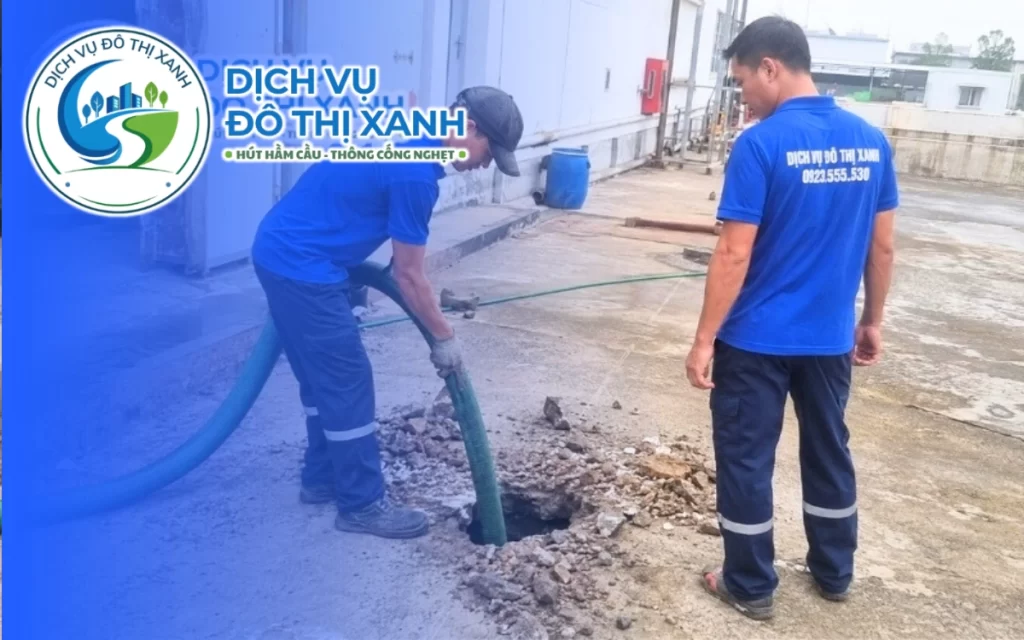 Hút hầm cầu Hồng Ngự mùa nước nổi, Đô Thị Xanh trực 24/7