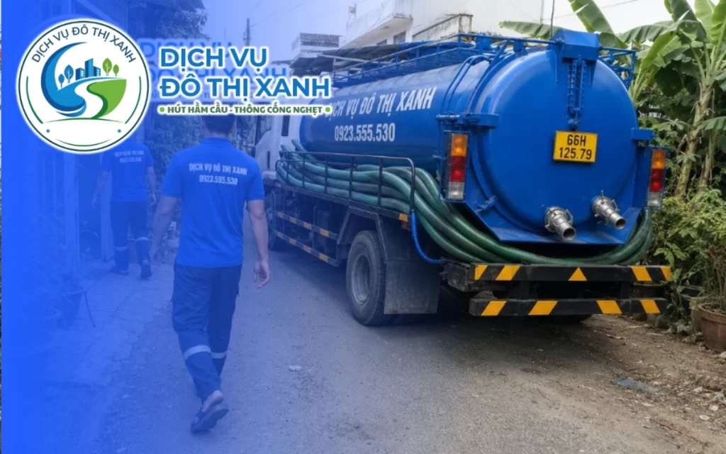 Hút hầm cầu Lấp Vò dãy trọ, Đô Thị Xanh báo 1 giá trọn gói