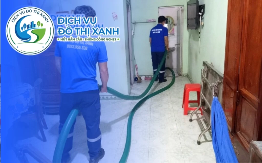 Hút hầm cầu Phụng Hiệp, Đô Thị Xanh phục vụ cả khu vực cầu hẹp