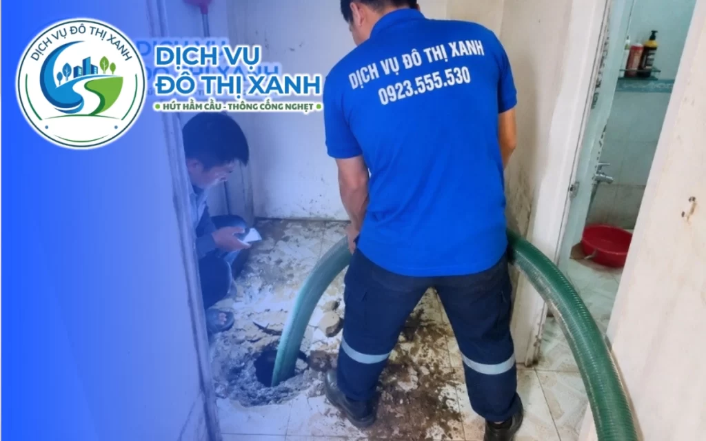 Hút hầm cầu Tam Nông, Đô Thị Xanh trực gần Tràm Chim 24/7