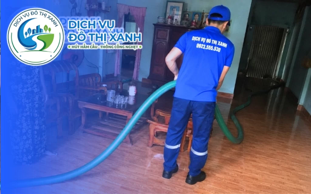 Hút hầm cầu Tân An, Đô Thị Xanh nhận ca đêm và có mặt sau 30 phút