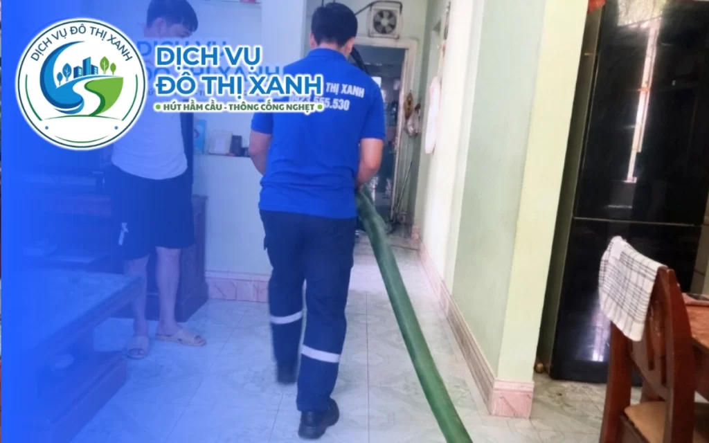 Hút hầm cầu Tân Thạnh vùng kênh, Đô Thị Xanh phục vụ 24/7