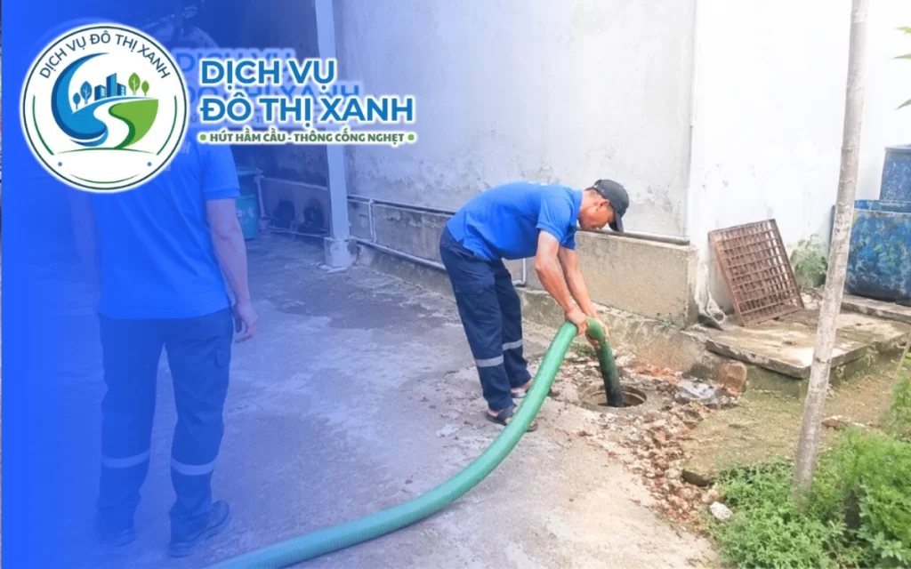 Hút hầm cầu Tân Trụ, Đô Thị Xanh phục vụ theo con nước và trực 24/7
