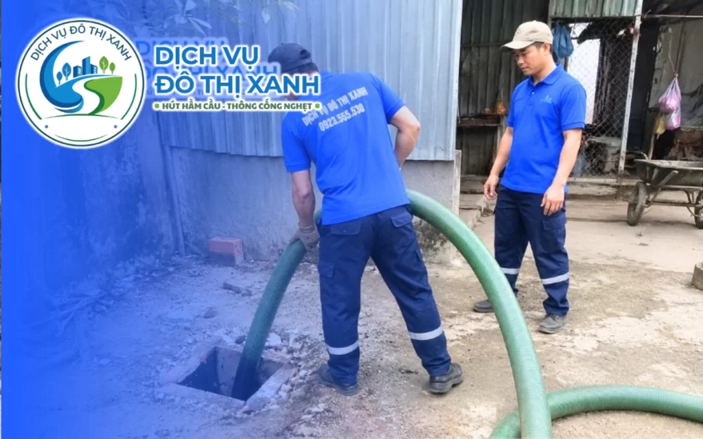 Hút hầm cầu Thanh Bình, Đô Thị Xanh qua phà cù lao 1 chuyến