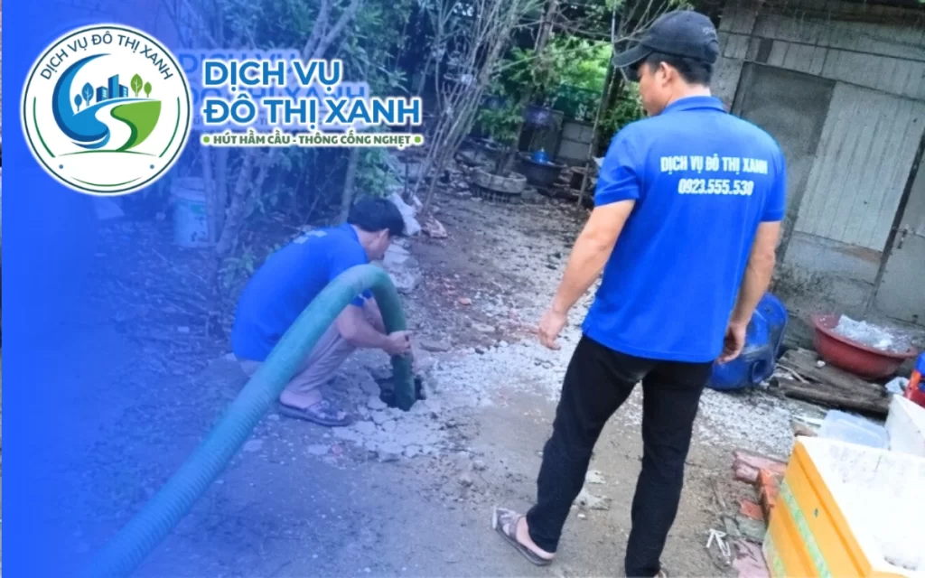 Hút hầm cầu Thới Bình, Đô Thị Xanh có mặt sau 40 phút