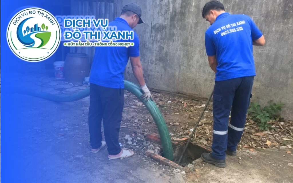 Hút hầm cầu Trần Văn Thời, Đô Thị Xanh có mặt sau 40 phút