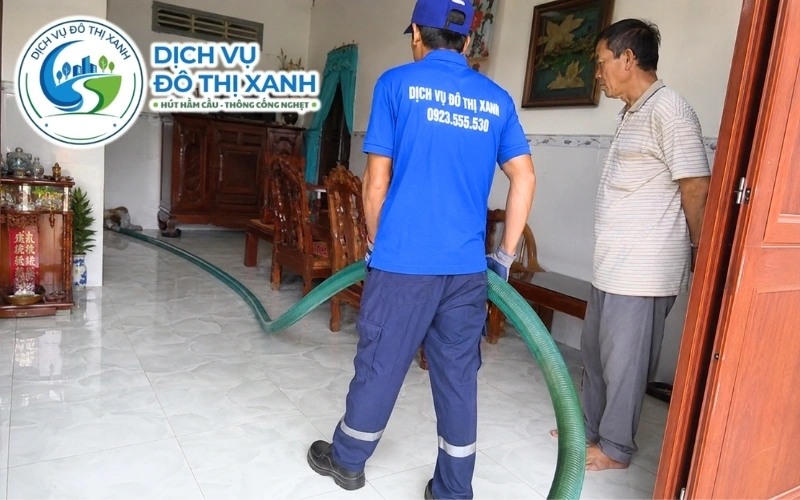 Xe hút hầm cầu Đô Thị Xanh phục vụ các xã và khu dân cư thuộc địa bàn Dầu Tiếng