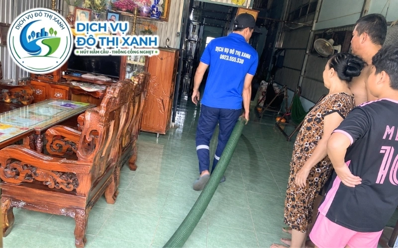 Xe hút hầm cầu Đô Thị Xanh phục vụ các phường Lái Thiêu, Thuận An, Thuận Giao, Bình Hòa và An Phú