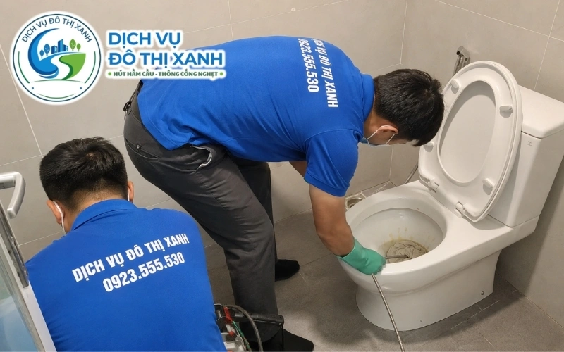 Kỹ thuật viên soi vành bồn để nhận biết dấu hiệu cặn phèn tại U Minh