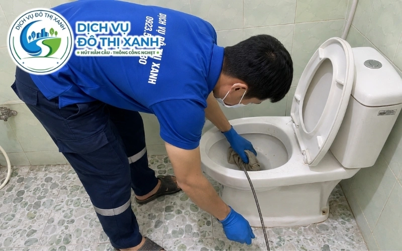 Kỹ thuật viên phân biệt bồn cầu bị ảnh hưởng bởi thủy triều và nghẹt thật tại Năm Căn