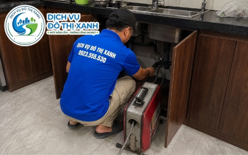 Nhân viên sửa khớp ống lệch và cắt rễ tràm tại khu vực Minh Thuận cũ U Minh Thượng