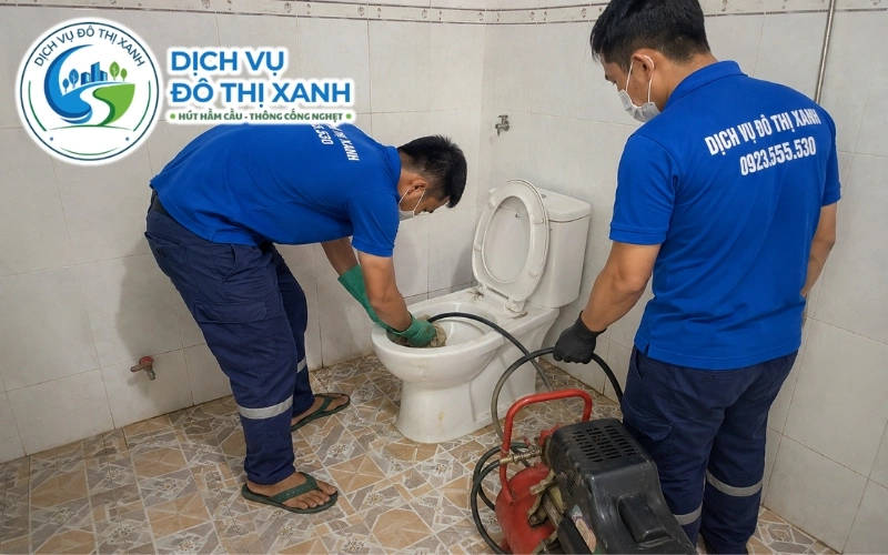 Thợ Đô Thị Xanh phục vụ thông bồn cầu tại các xã trên địa bàn Châu Thành