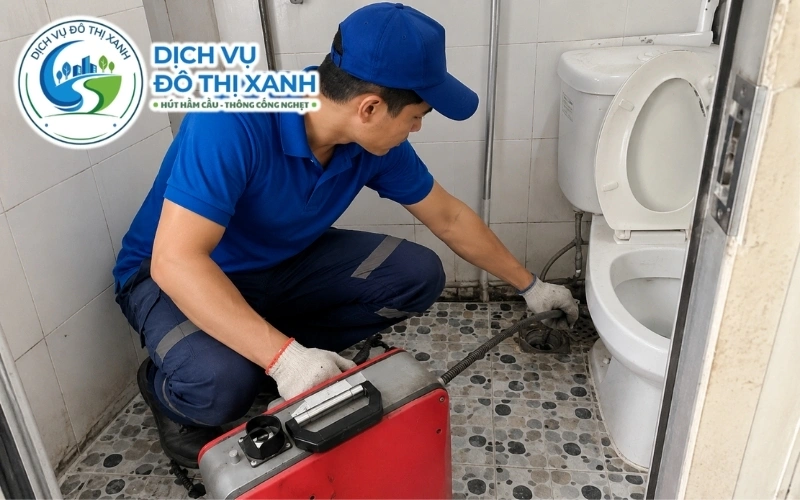 Thông bồn cầu Giồng Riềng, thợ Đô Thị Xanh tới lộ đal 24/7 2 Thợ Đô Thị Xanh đi xe máy vào lộ đal thông bồn cầu tại Giồng Riềng
