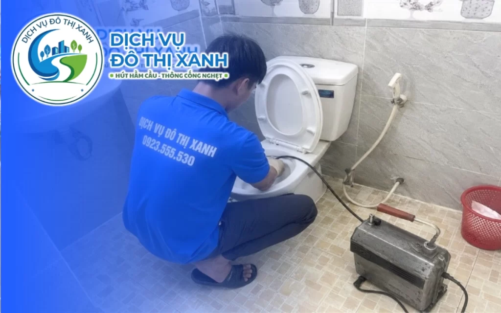 Thông bồn cầu Châu Thành, Đô Thị Xanh có mặt sau khoảng một giờ gọi