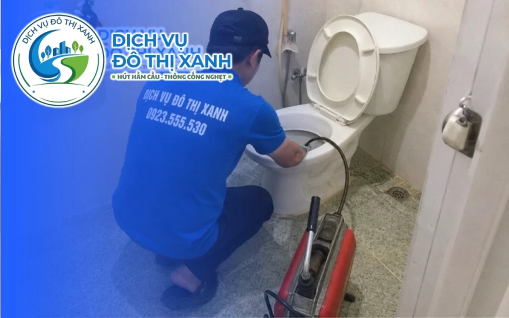 Thông bồn cầu Lai Vung, Đô Thị Xanh xử lý đường ống dài trong một buổi