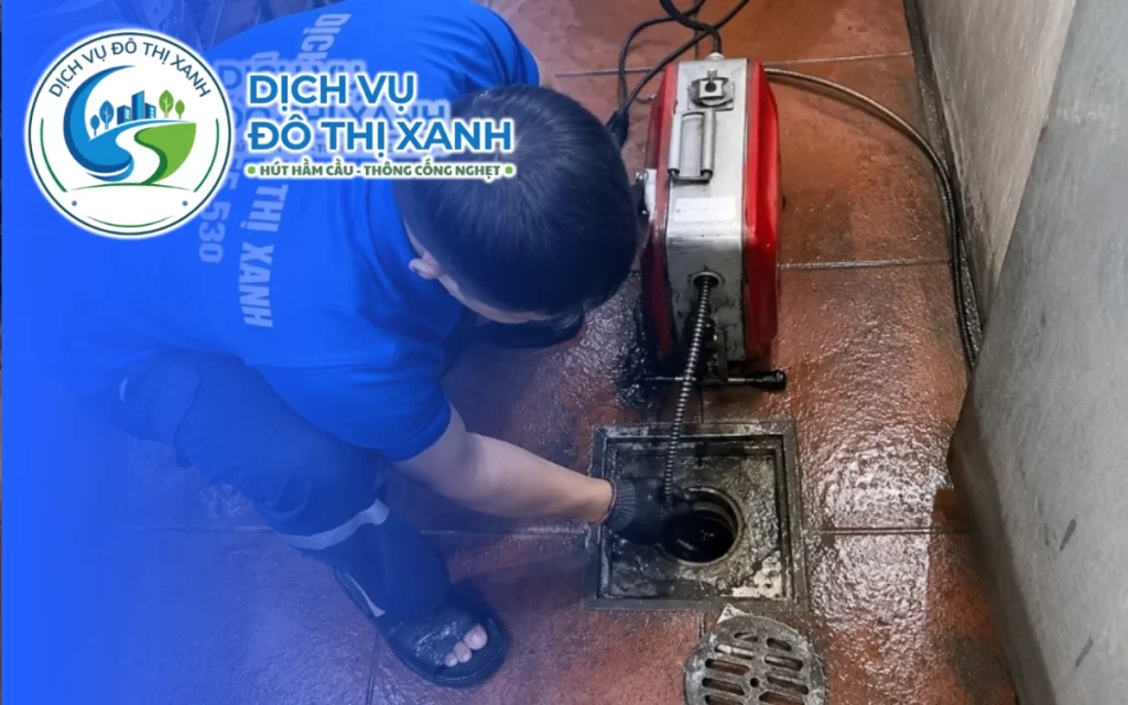Thông cống nghẹt Bến Cát, Đô Thị Xanh làm sạch hệ thống thoát nước cả 2 tầng