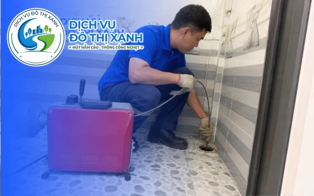 Thông cống nghẹt Châu Thành A, Đô Thị Xanh làm ca đêm 24/7