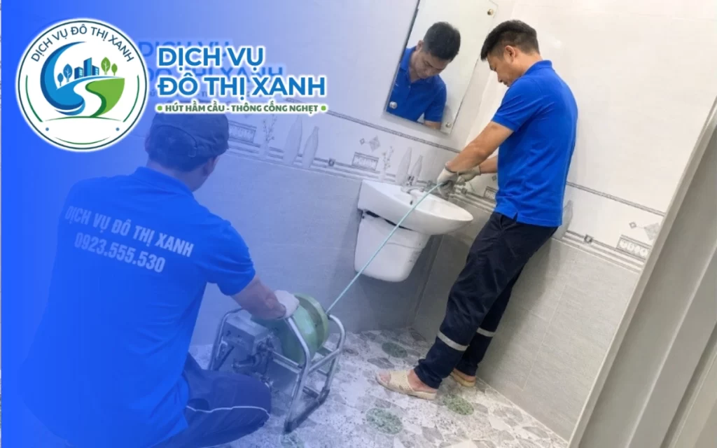 Thông cống nghẹt Hòn Đất, Đô Thị Xanh soi camera xác định điểm tắc 24/7