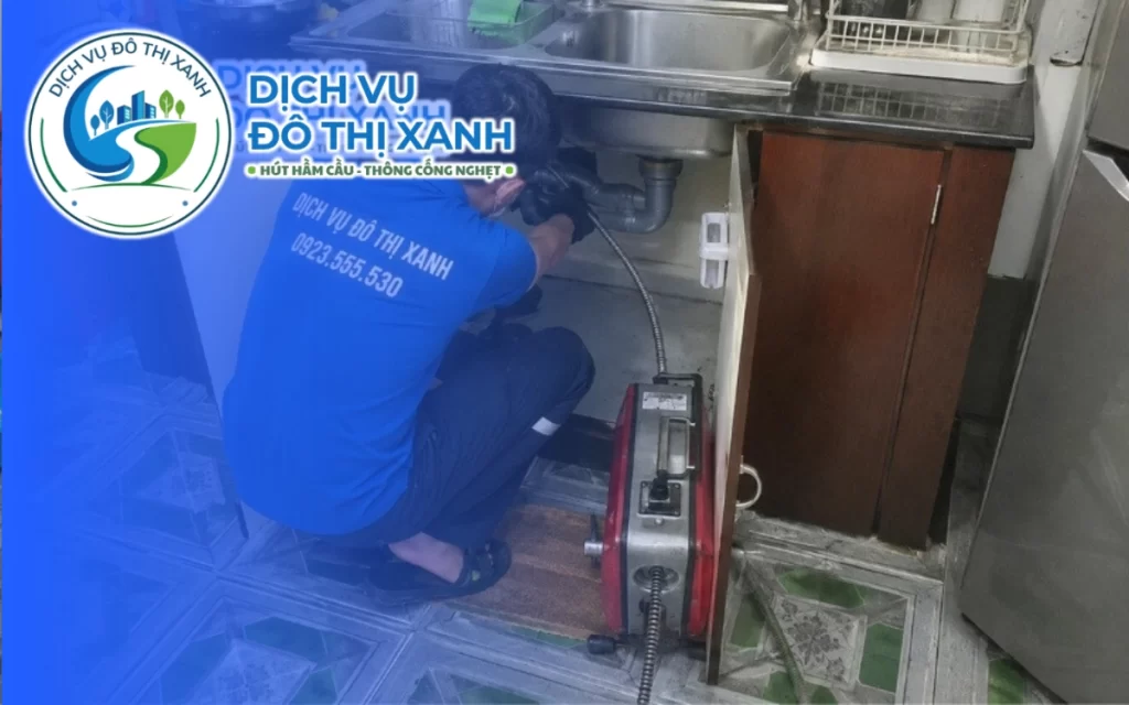 Thông cống nghẹt Tân Hưng, Đô Thị Xanh xịt rửa cát lắng trong đường ống 24/7