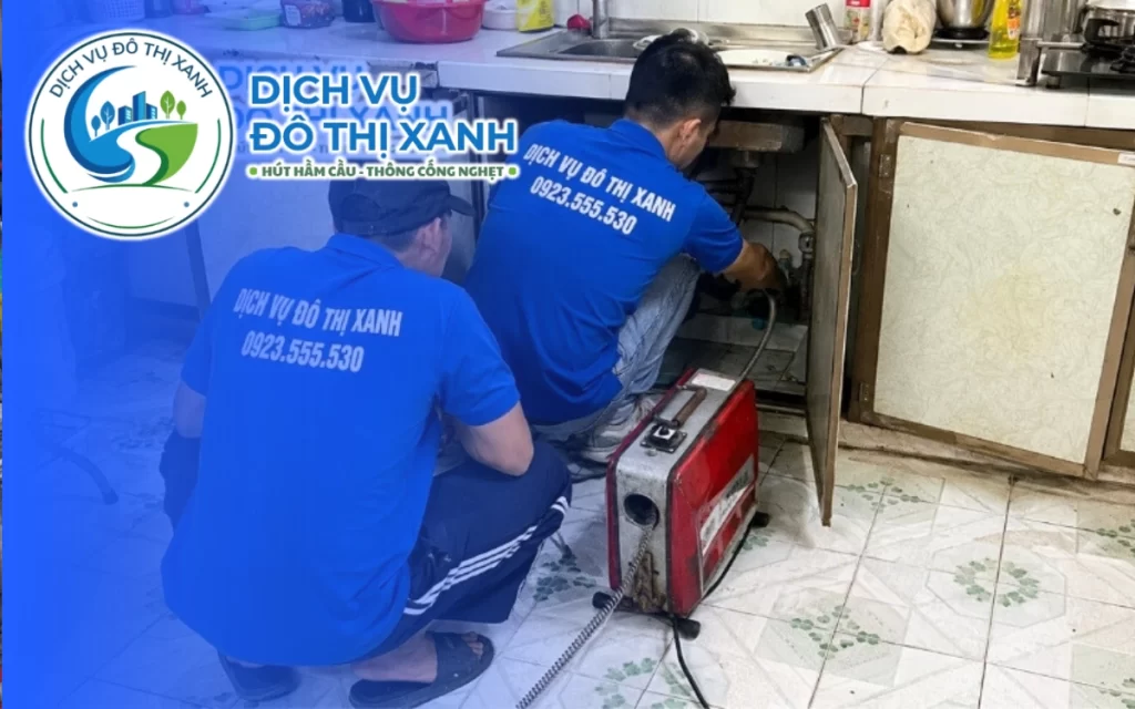 Thông cống nghẹt Thới Bình, Đô Thị Xanh có mặt sau 40 phút
