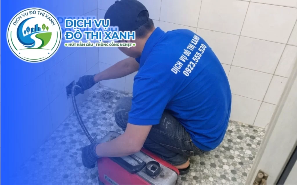 Thông cống nghẹt Thủ Thừa, Đô Thị Xanh nạo vét miệng xả cống 24/7