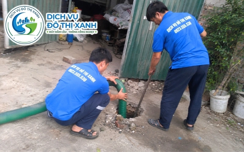 Xe hút hầm cầu Đô Thị Xanh phục vụ ba xã Tân Trụ Nhựt Tảo và Vàm Cỏ