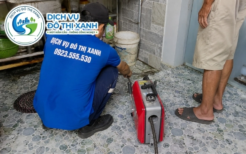 Xe Đô Thị Xanh phục vụ thông cống tại các phường xã khu vực Gò Dầu